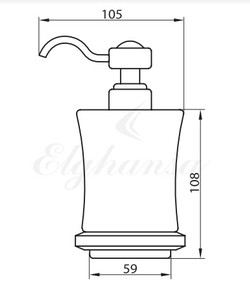 Дозатор для жидкого мыла, стекло Elghansa PRAKTIC PRK-472, хром