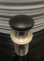 Донный клапан керамический без перелива Ceramalux RD025, черный матовый