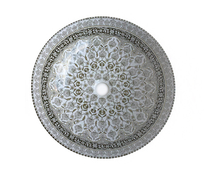 Керамическая раковина Марракеш BronzeDeLuxe 1008G белый глянец с декором 
