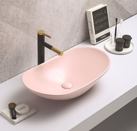 Керамическая раковина для ванной Ceramalux 7811AMP-3 розовый 