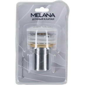 Донный клапан без перелива MELANA MLN-330301 белый в блистере