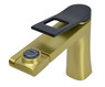 Смеситель на раковину/биде с насадкой изливом BronzedeLuxe ELEMENT EL02XGB матовое золото/черный