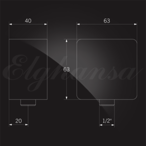 Elghansa SHOWER HOSE OUTLET WS-7M подключение для душевого шланга 1/2, хром