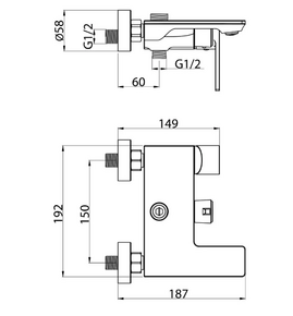 Душевая система Elghansa GALACTIK 2340515-2L (Set-24-New) однорычажная с ABS верхним душем