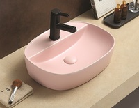 Керамическая раковина для ванной Ceramalux 78239XMP-3 розовый 