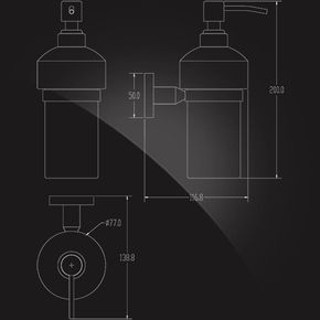 Дозатор для жидкого мыла Elghansa KENTUCKY KNT-470 стекло, хром