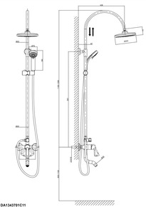 Душевая система D&K Rhein Ambrosius DA1343701C11