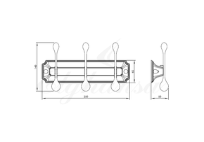 Панель Elghansa HERMITAGE HRM-930-White/Chrome с 3 круглыми крючками