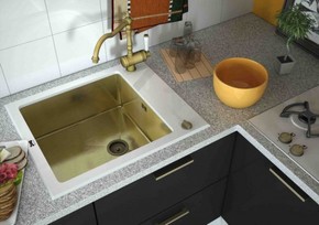 Кухонная мойка ZORG GL-6051-WHITE-Bronze