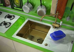 Кухонная мойка ZORG GL-7851-WHITE-Bronze