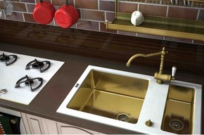 Кухонная мойка ZORG GL-8051-2-WHITE-Bronze