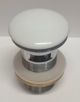 Донный клапан Ceramalux RD001 с переливом,белый