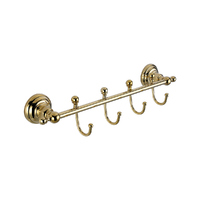 Крючки для ванной Elghansa PRAKTIC GOLD PRK-640-Gold с 4 крючками, золото