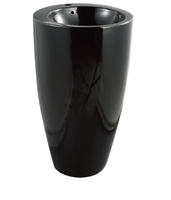 Керамическая напольная раковина моноблок CeramaLux B133B, черный глянец