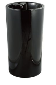 Керамическая напольная раковина моноблок CeramaLux NB135В, черный глянец
