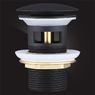 Донный клапан Elghansa WASTE SYSTEMS WBT-122-Black для раковины с переливом, черный